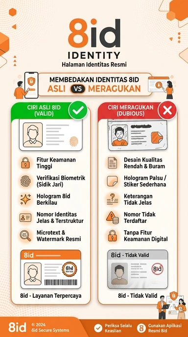 Tampilan kanal resmi 8id