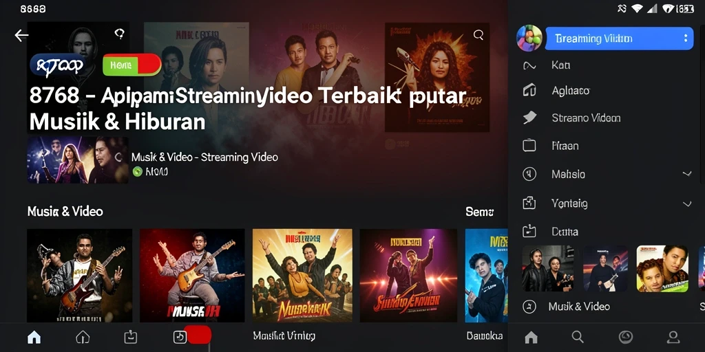 Screenshot antarmuka aplikasi Streaming Video 8768 yang menarik dan mudah digunakan.