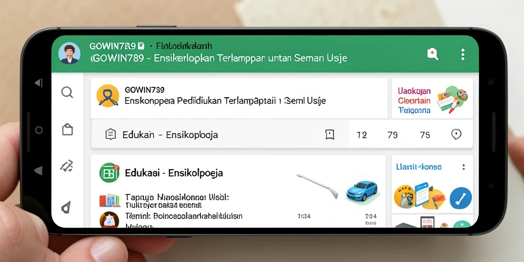 Tampilan antarmuka aplikasi GOWIN789 yang interaktif dan informatif.